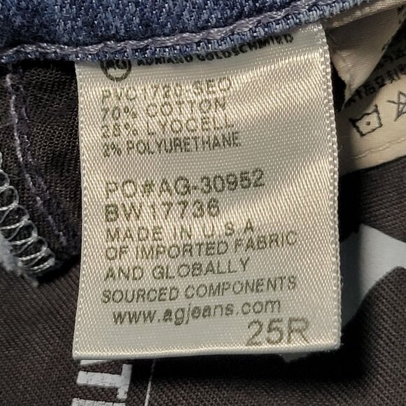 AG Adriano Goldschmied Nolan Ankle Jeans Womens Size 25 Low Rise Denim Pants - Picture 8 of 10